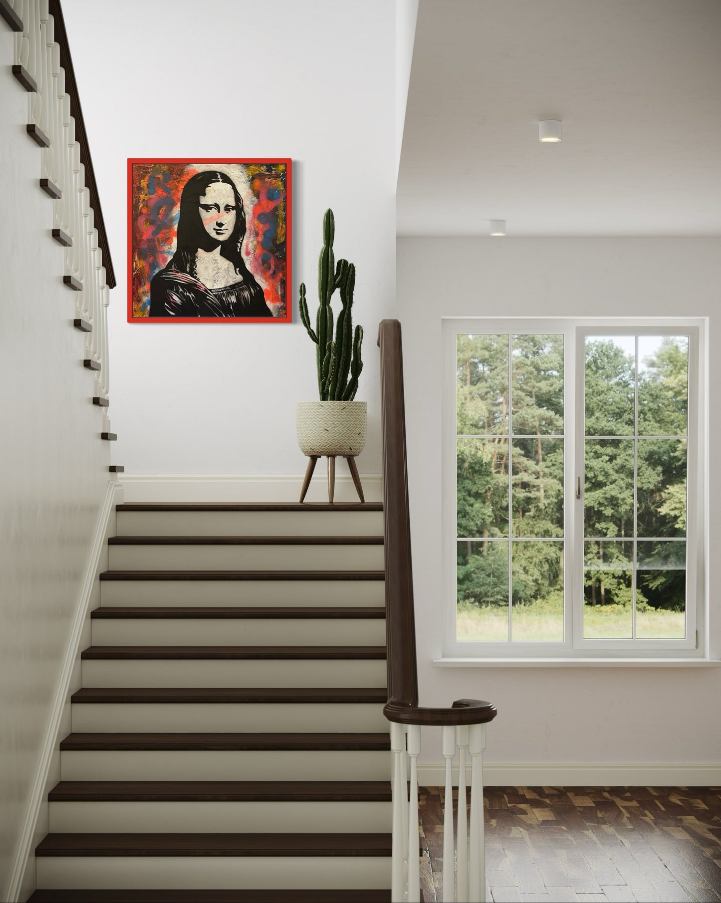 St. Mona - 76cm X 76cm stretched canvas