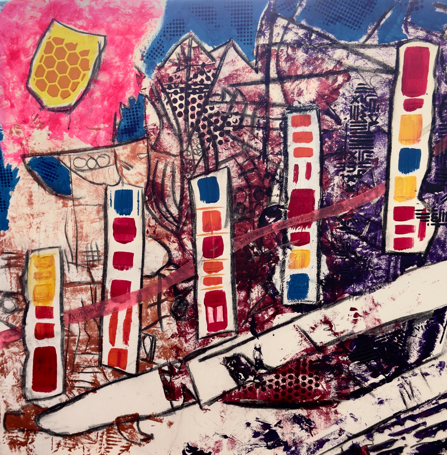 What The Walls Remember - 76x76x3.8cm