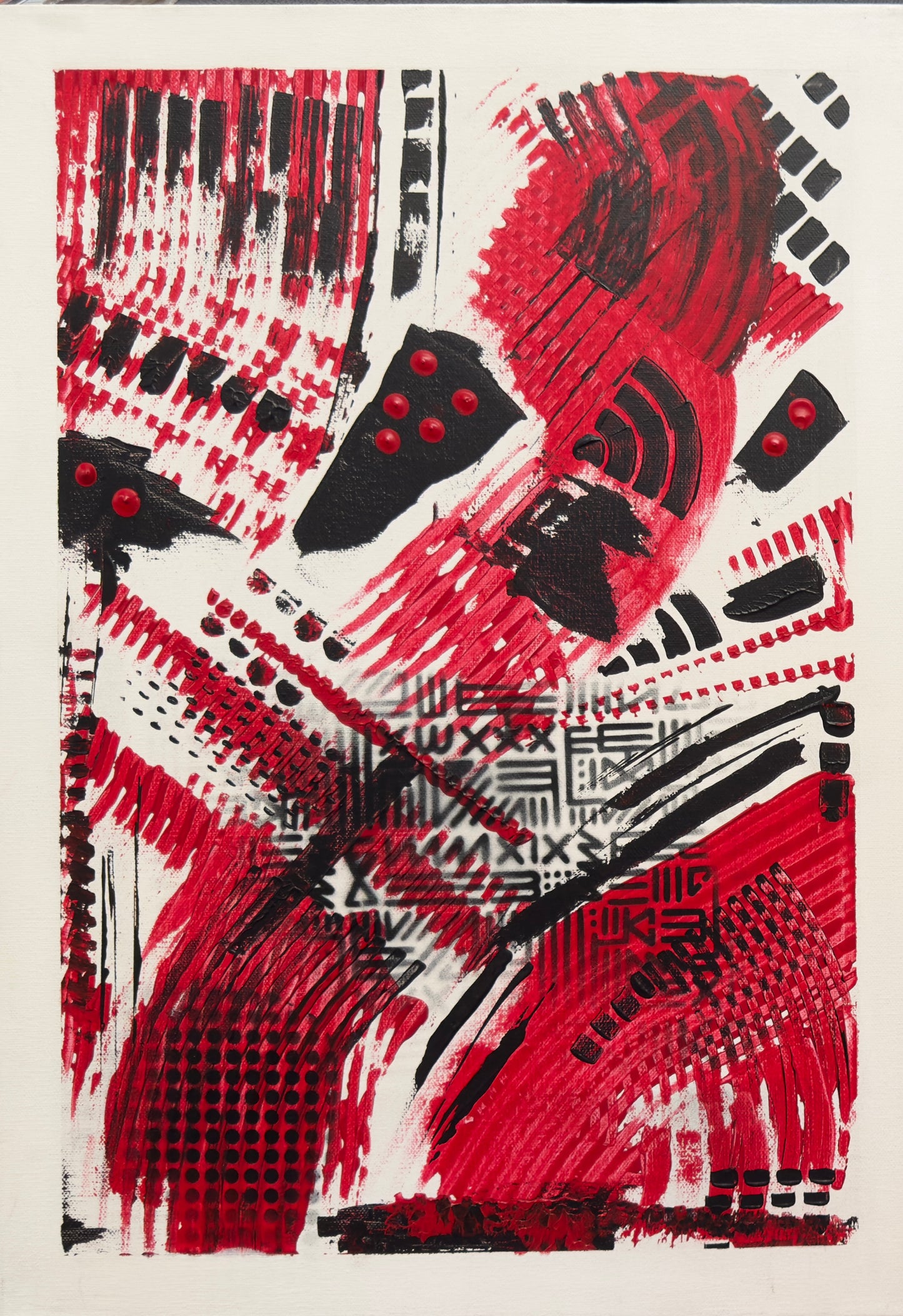 Red Riders Diptych - 2 of 42x59x2cm