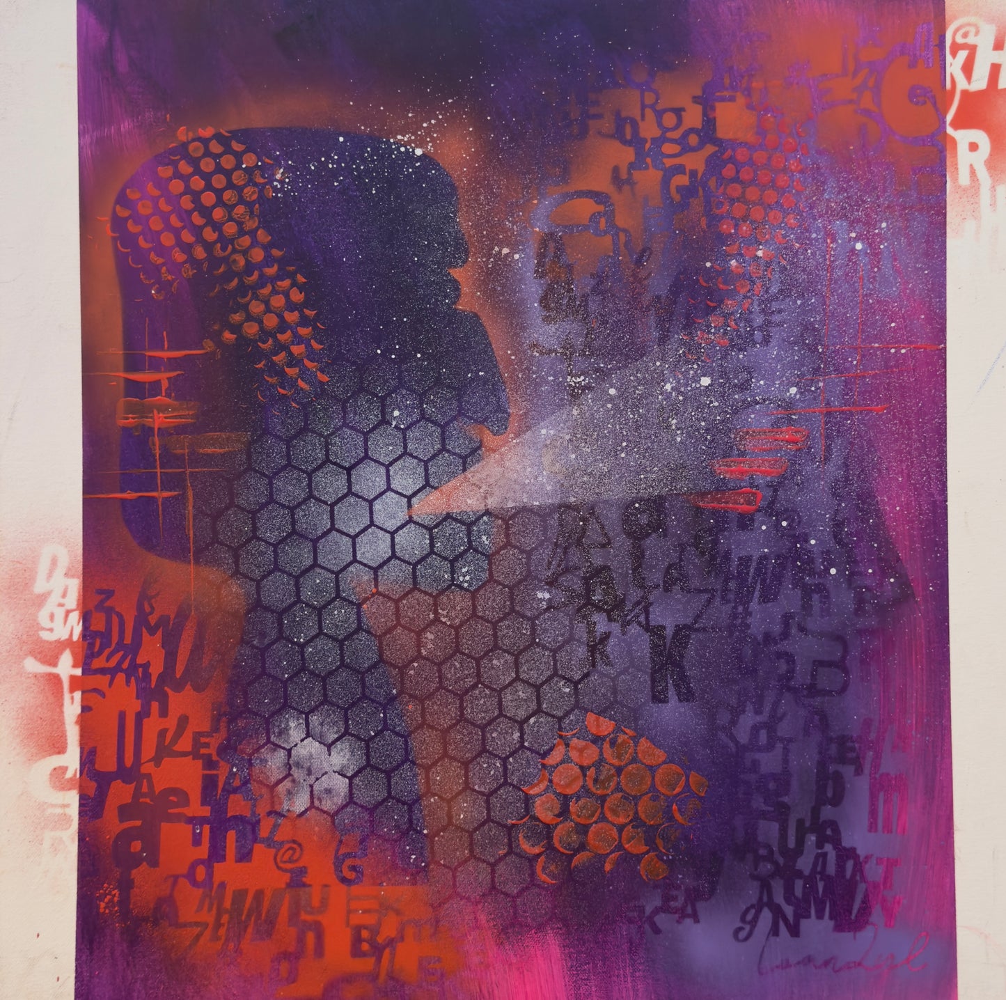 The Ancients Shouting - 61x61x3.8