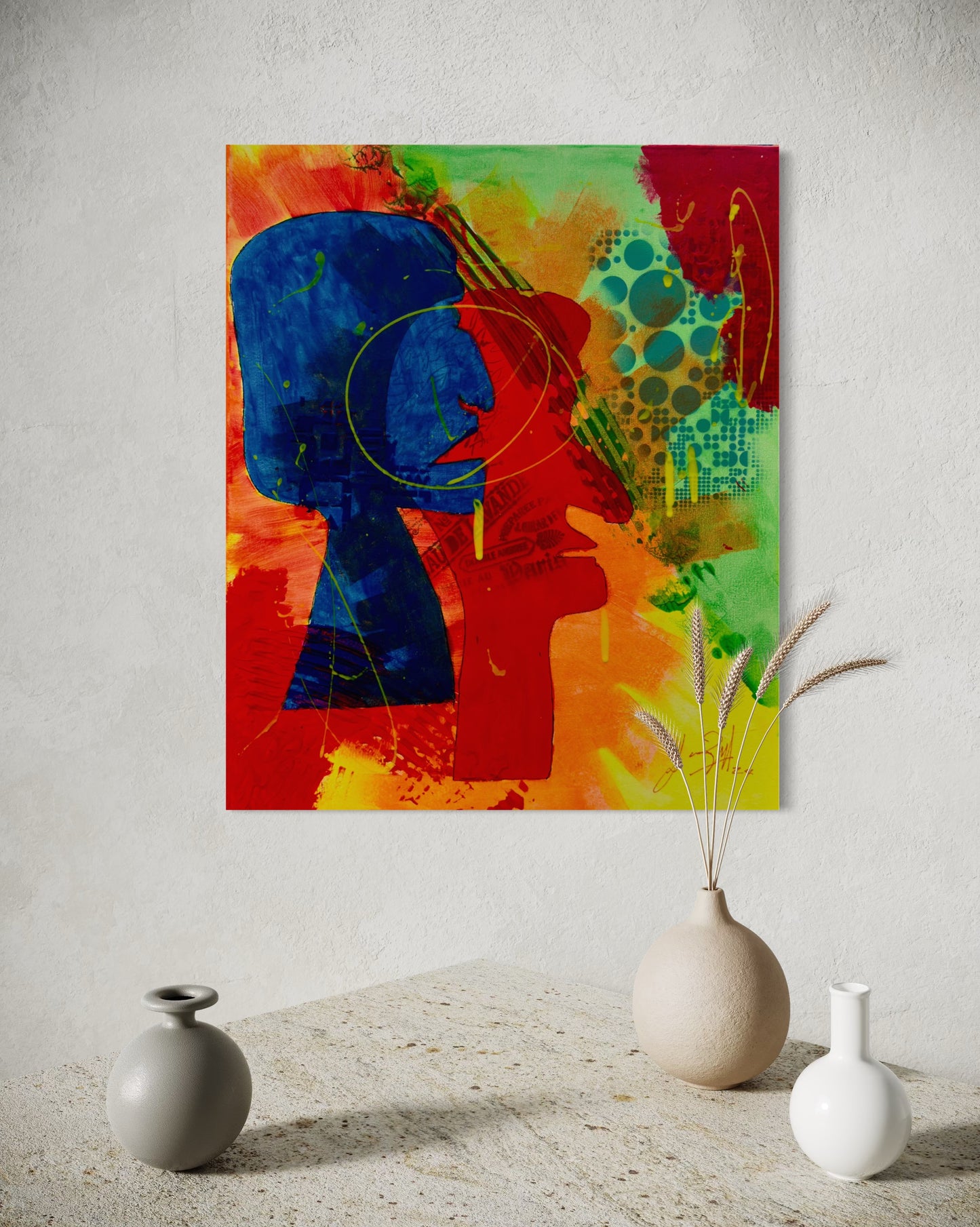 Heads Together - 51x62.5x2cm