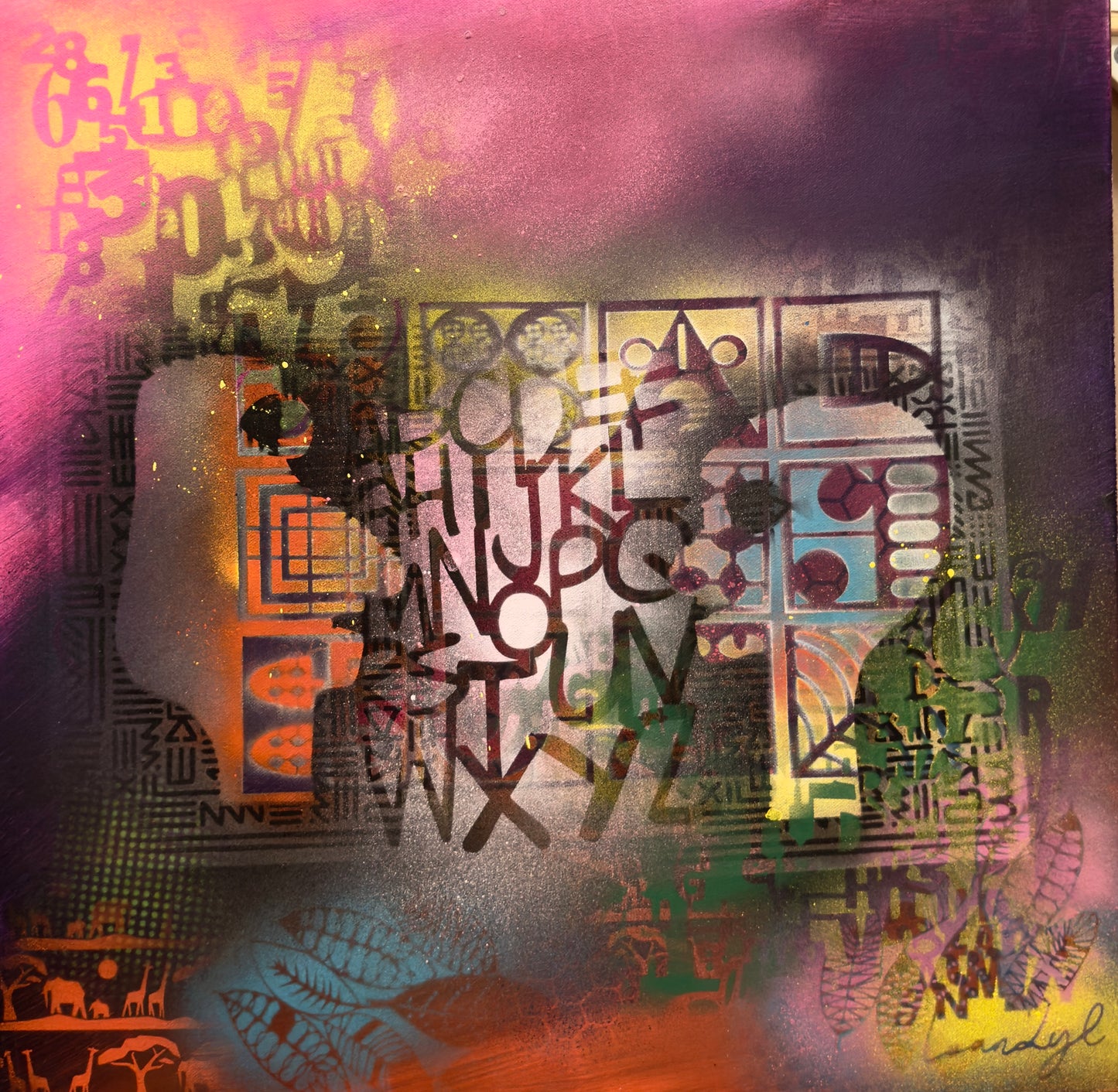 The Energy of Love and Hope #2 - 64x64x4cm