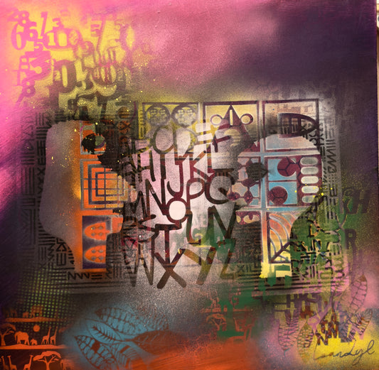 The Energy of Love and Hope #2 - 64x64x4cm