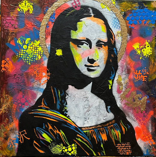 St. Mona - 76cm X 76cm stretched canvas