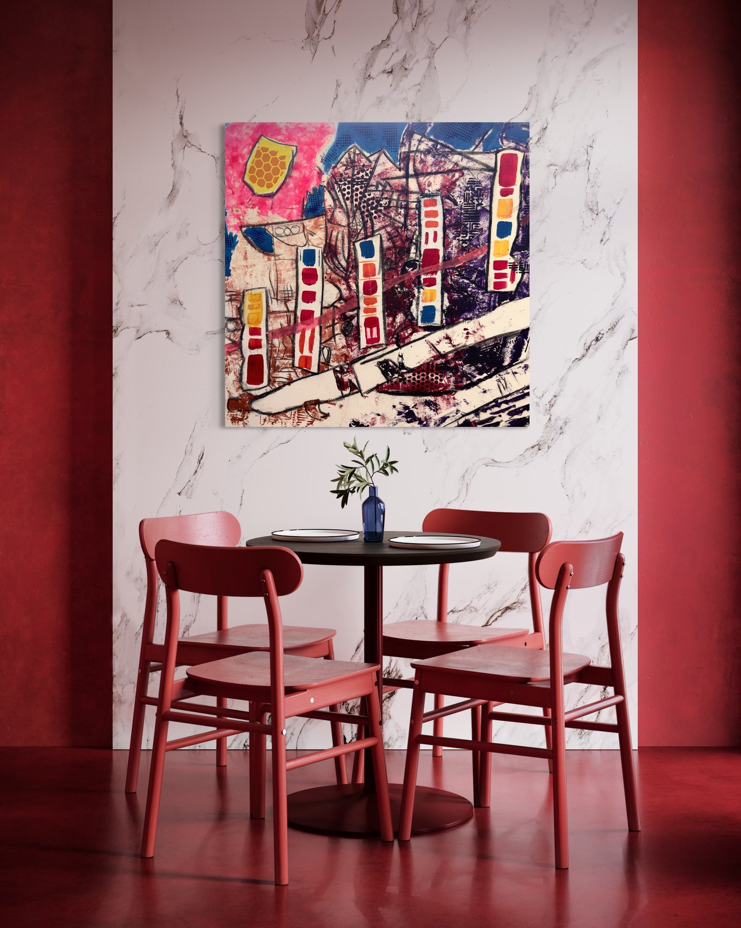 What The Walls Remember - 76x76x3.8cm