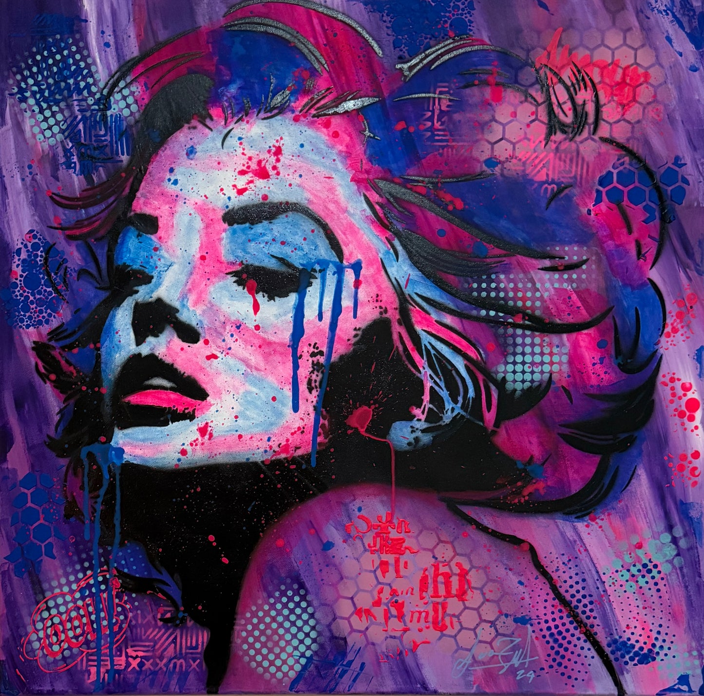 Sultry - 76cm X76cm stretched canvas