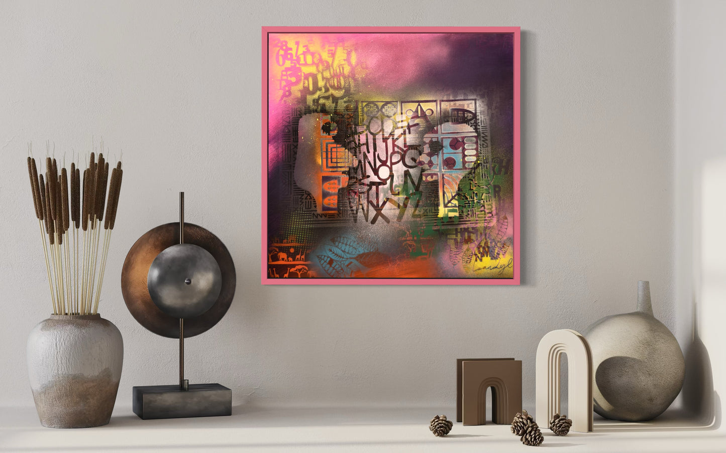 The Energy of Love and Hope #2 - 64x64x4cm