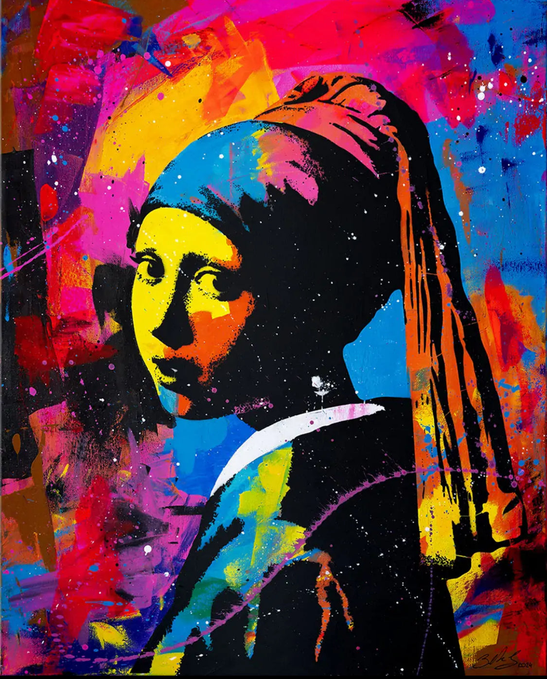 The Girl – Neon Vermeer in Ultraviolet by Len van Zyl